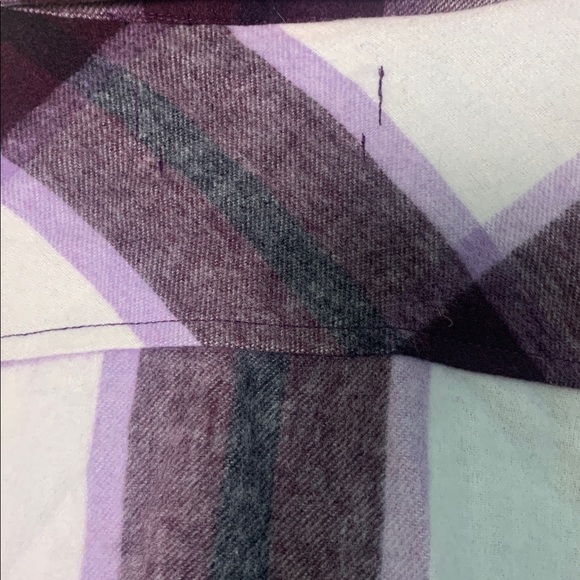 Zara Women’s Purple Check Plaid Wool-Blend Overshirt Shacket Size Large - Picture 7 of 7